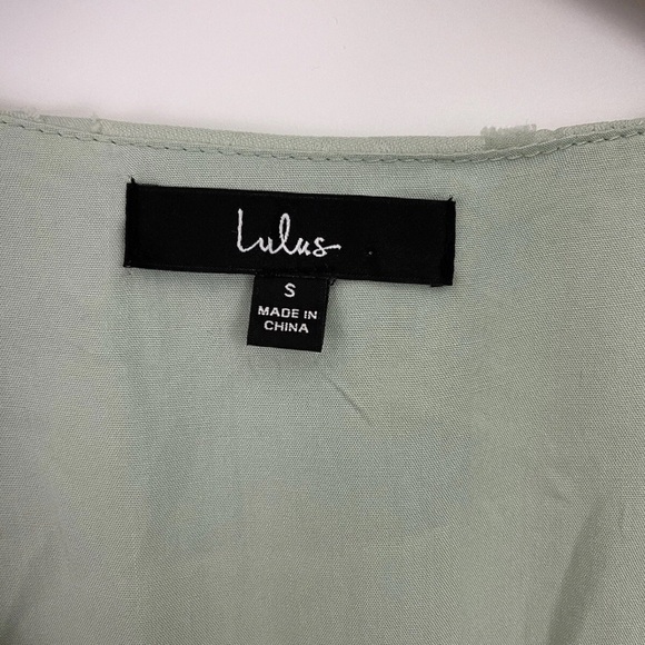 Lulu's Green Plunge Neck Bishop Sleeve Sundress - Picture 11 of 11